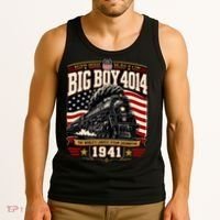 Big Boy 4014 Steam Engine Locomotive Train Railroad Tank Top thumb 3