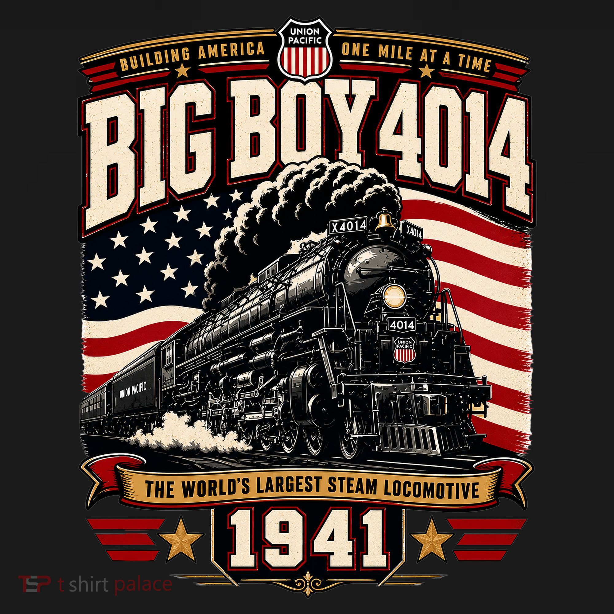 Big Boy 4014 Steam Engine Locomotive Train Railroad Tank Top