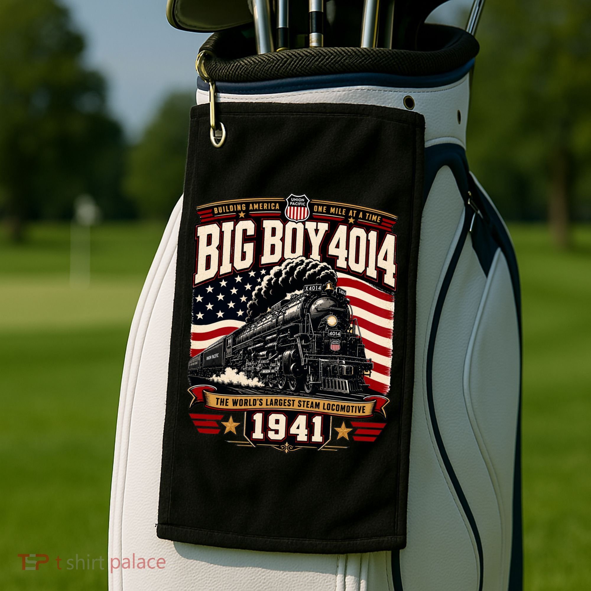 Big Boy 4014 Steam Engine Locomotive Train Railroad Golf Towel
