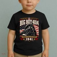 Big Boy 4014 Steam Engine Locomotive Train Railroad Toddler T-Shirt thumb 2