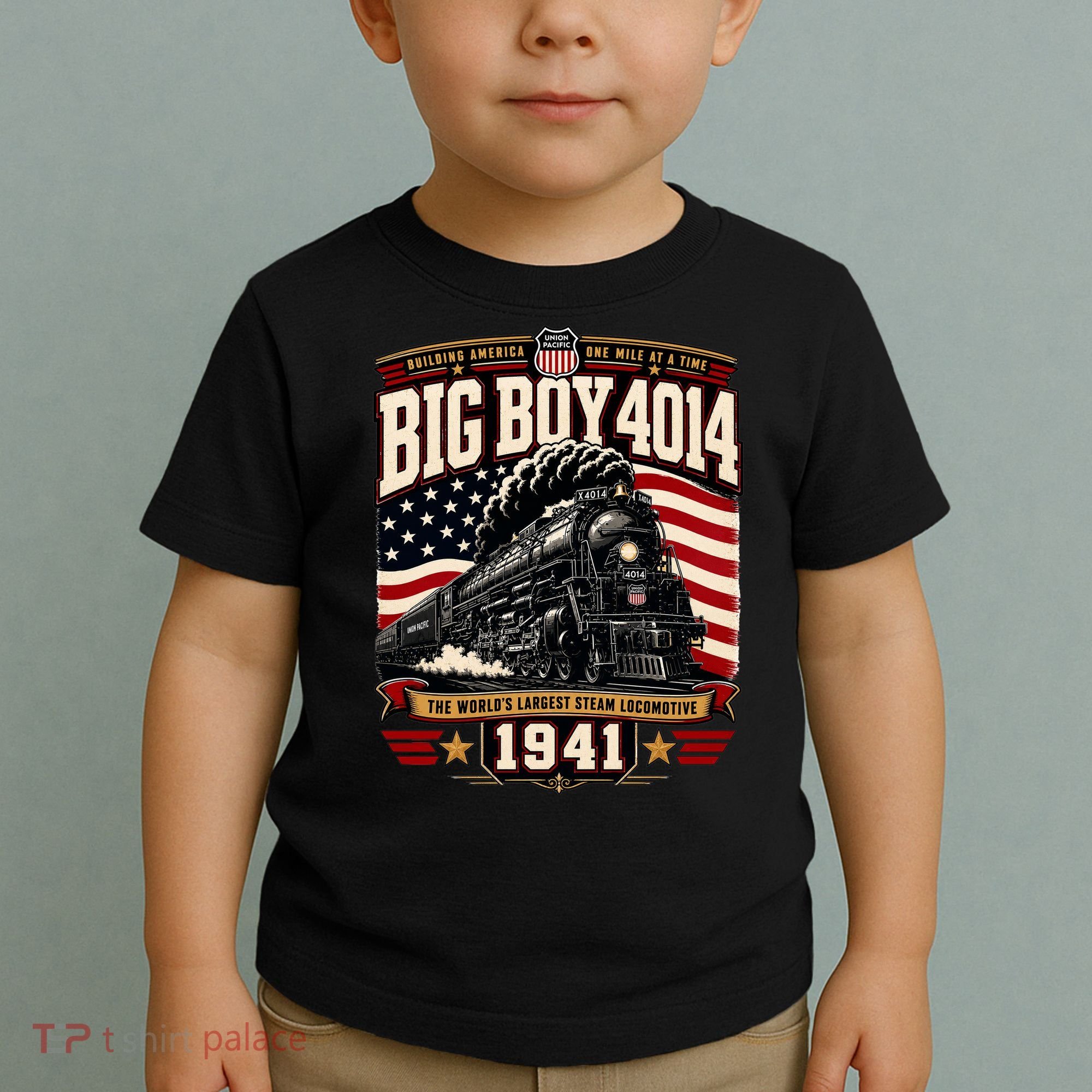 Big Boy 4014 Steam Engine Locomotive Train Railroad Toddler T-Shirt