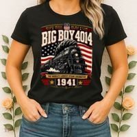 Big Boy 4014 Steam Engine Locomotive Train Railroad Women's T-Shirt thumb 2