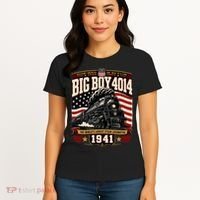 Big Boy 4014 Steam Engine Locomotive Train Railroad Women's T-Shirt thumb 4