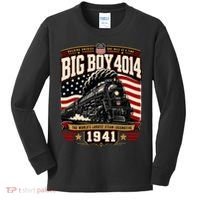 Big Boy 4014 Steam Engine Locomotive Train Railroad Kids Long Sleeve Shirt thumb 0