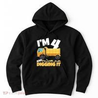 Birthday Boy 4 Construction Themed 4th Birthday 4 Years Old Hoodie thumb 0