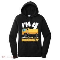 Birthday Boy 4 Construction Themed 4th Birthday 4 Years Old Women's Hoodie thumb 0