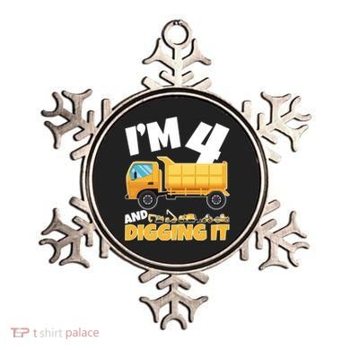 Birthday Boy 4 Construction Themed 4th Birthday 4 Years Old Ornament