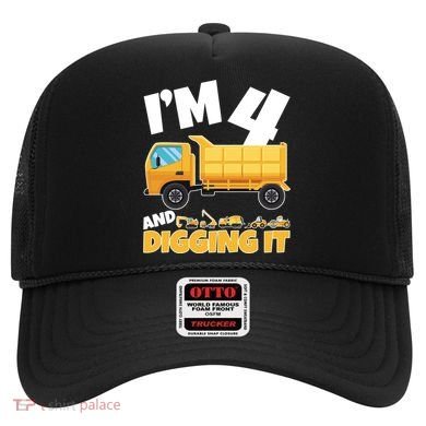 Birthday Boy 4 Construction Themed 4th Birthday 4 Years Old Hat