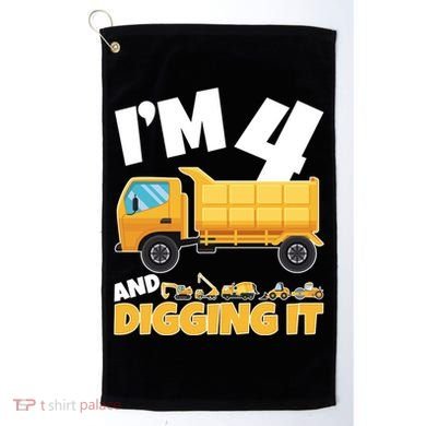 Birthday Boy 4 Construction Themed 4th Birthday 4 Years Old Golf Towel