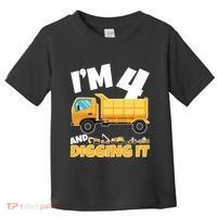 Birthday Boy 4 Construction Themed 4th Birthday 4 Years Old Toddler T-Shirt thumb 0