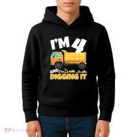 Birthday Boy 4 Construction Themed 4th Birthday 4 Years Old Kids Hoodie thumb 4