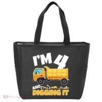 Birthday Boy 4 Construction Themed 4th Birthday 4 Years Old Tote Bag thumb 0