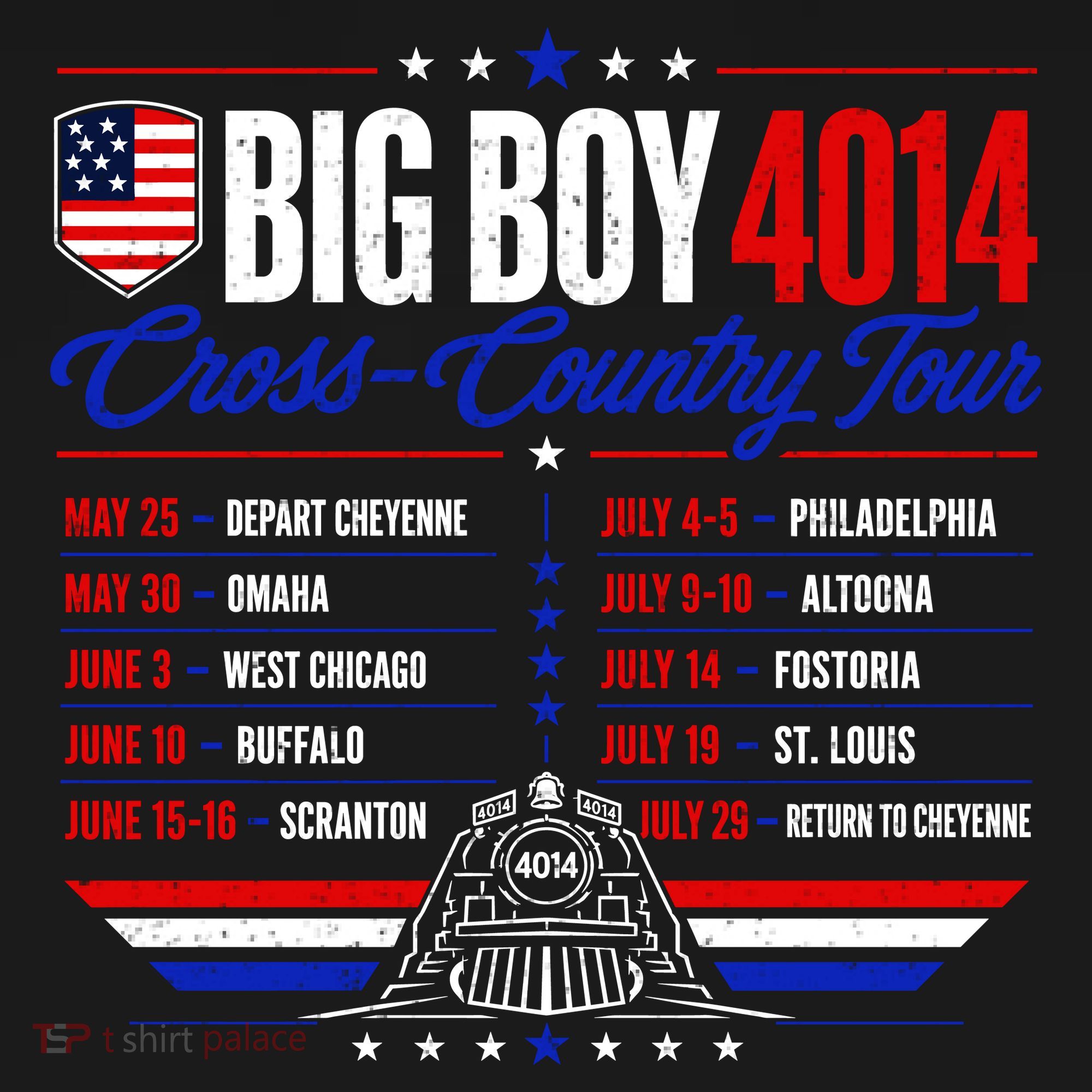 Big Boy 4014 Cross Country Tour Event Schedule Toddler Hoodie