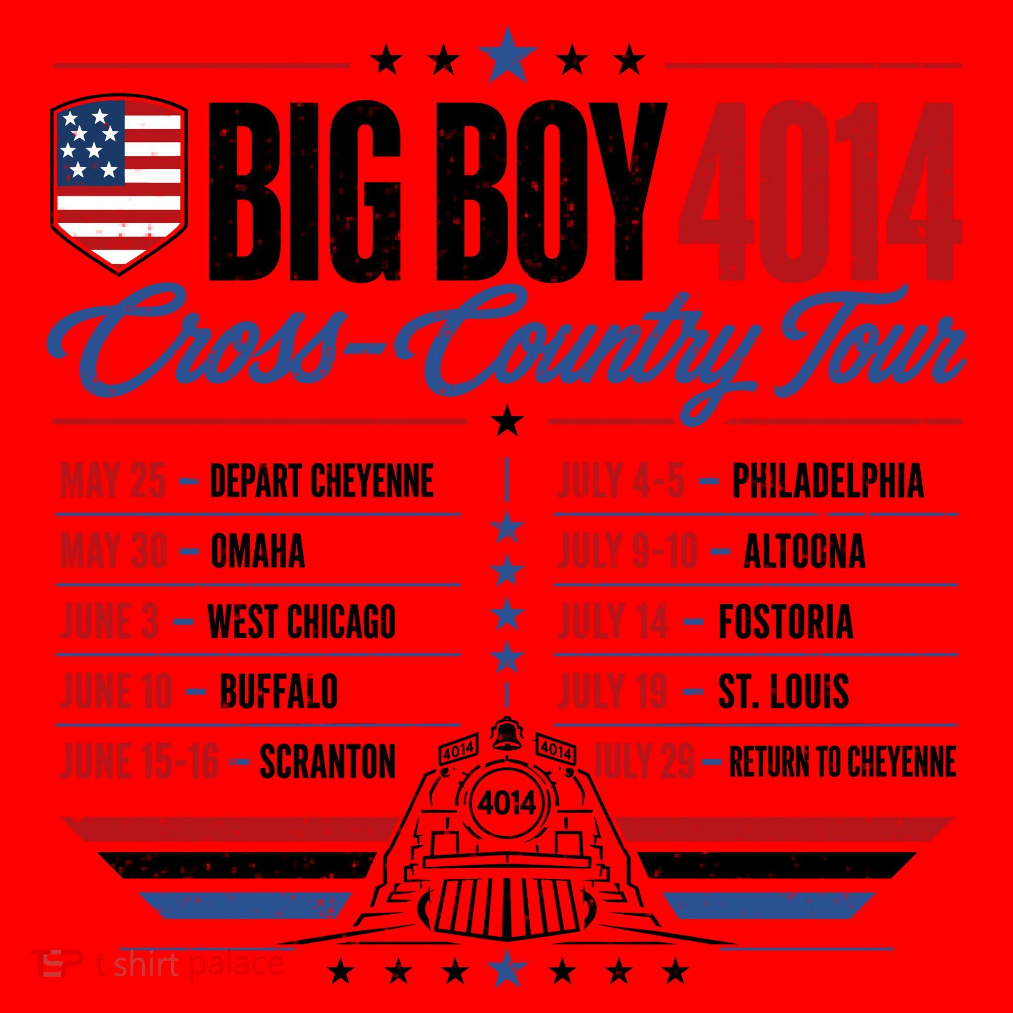 Big Boy 4014 Cross Country Tour Event Schedule Santa Hat