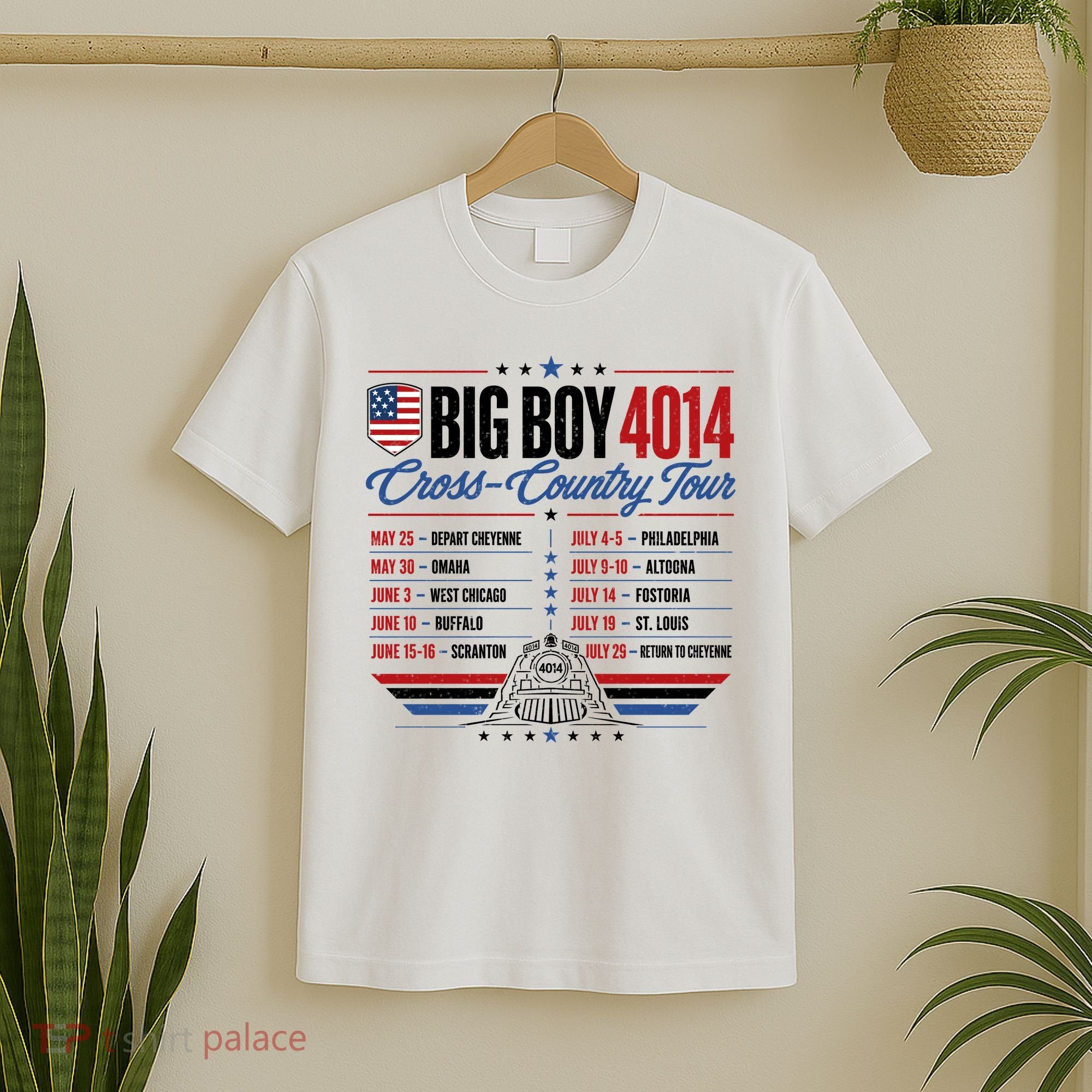 Big Boy 4014 Cross Country Tour Event Schedule T-Shirt