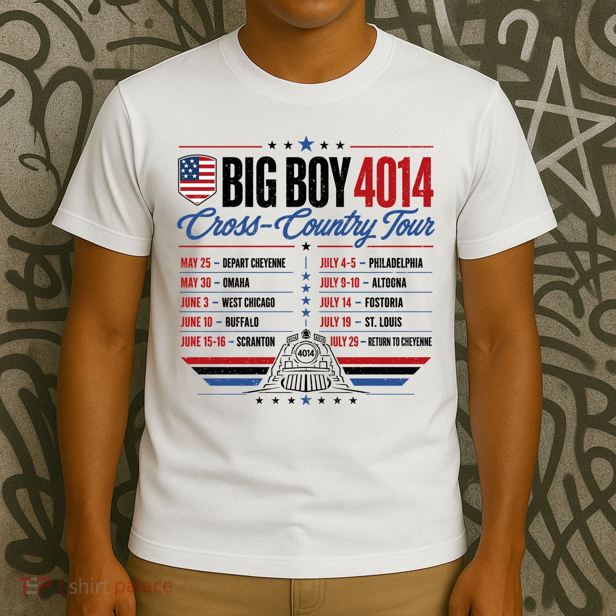Big Boy 4014 Cross Country Tour Event Schedule T-Shirt