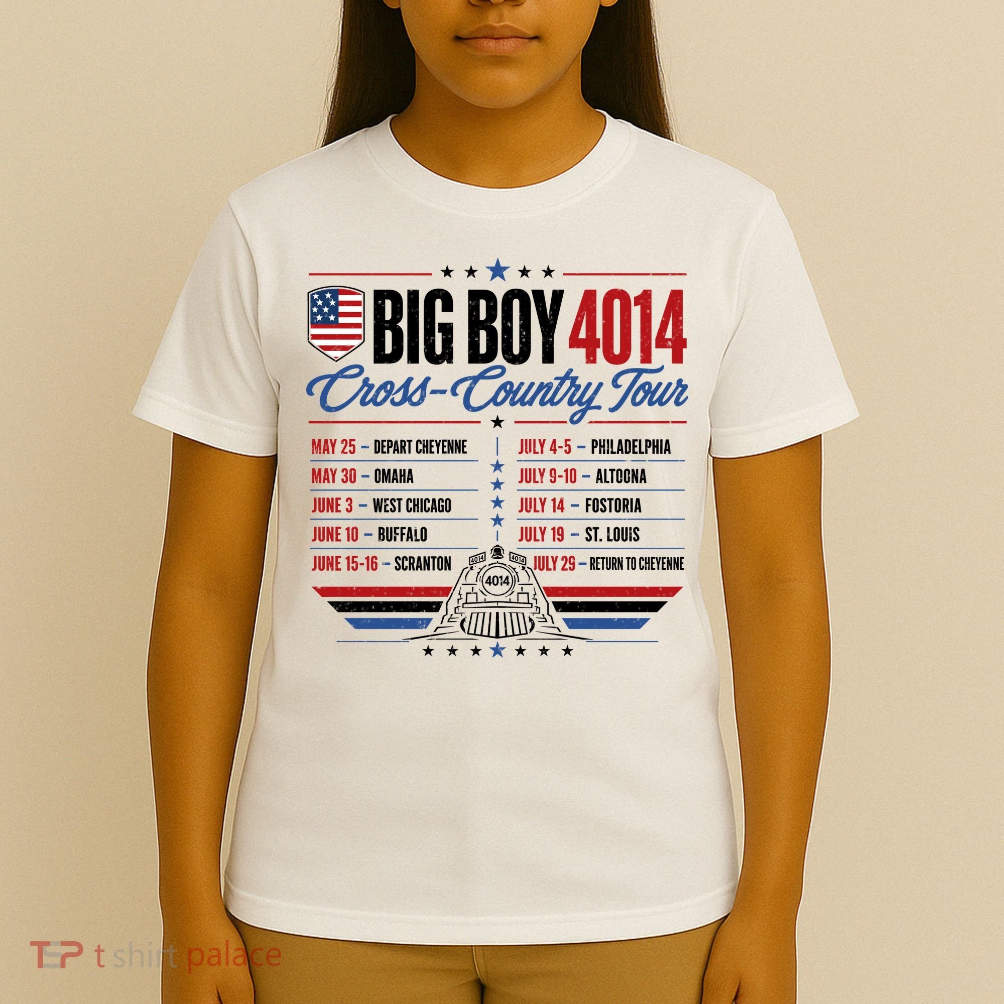 Big Boy 4014 Cross Country Tour Event Schedule T-Shirt