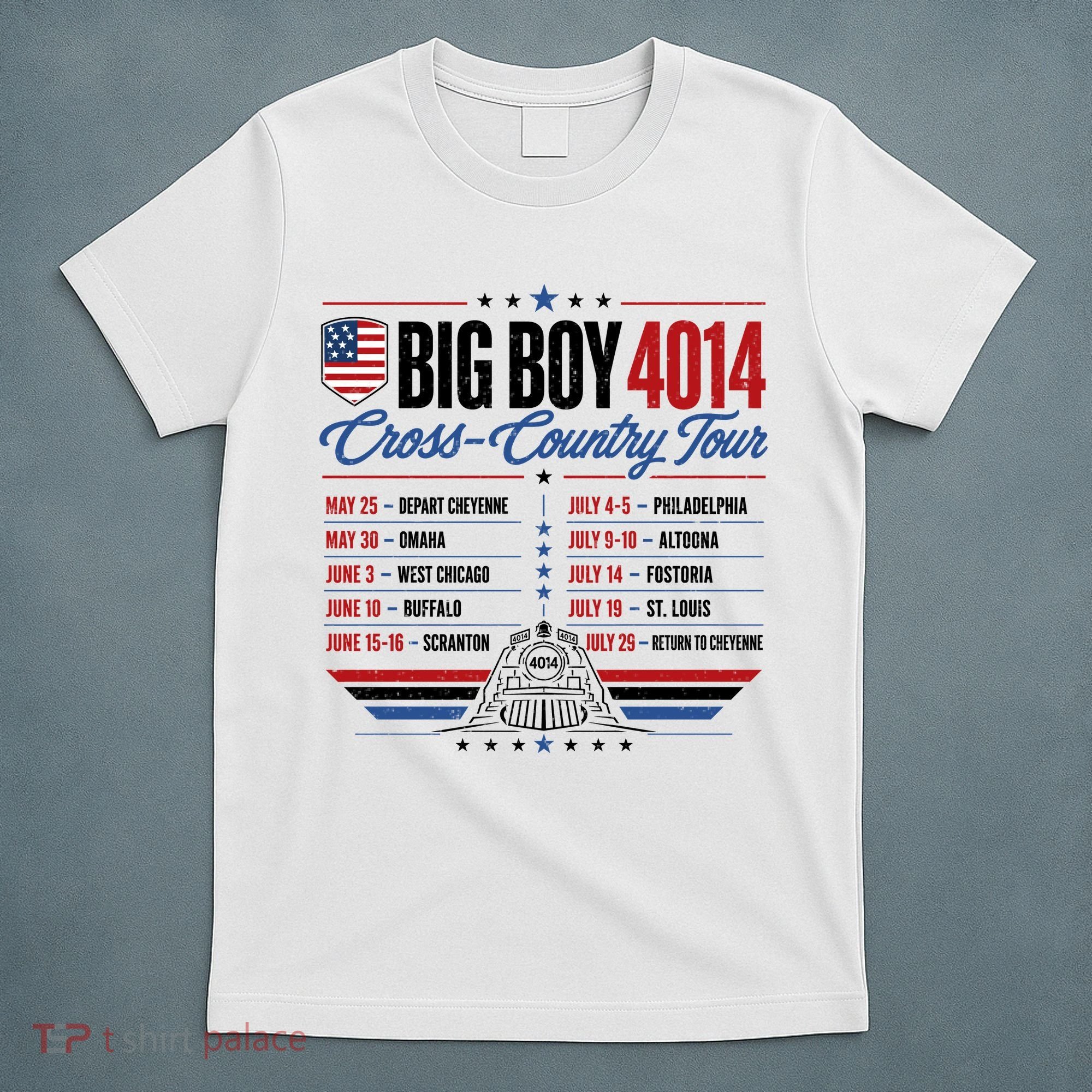 Big Boy 4014 Cross Country Tour Event Schedule T-Shirt