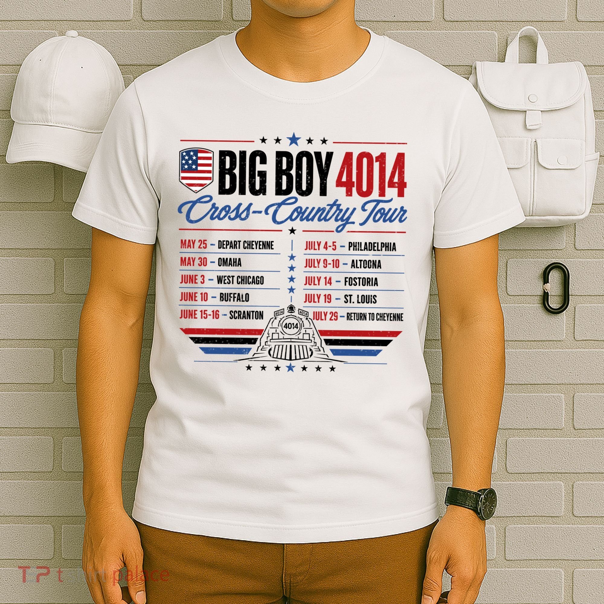 Big Boy 4014 Cross Country Tour Event Schedule T-Shirt