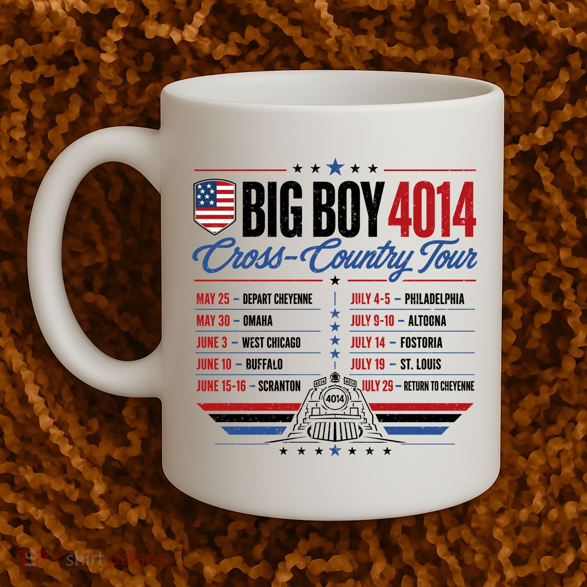 Big Boy 4014 Cross Country Tour Event Schedule Coffee Mug