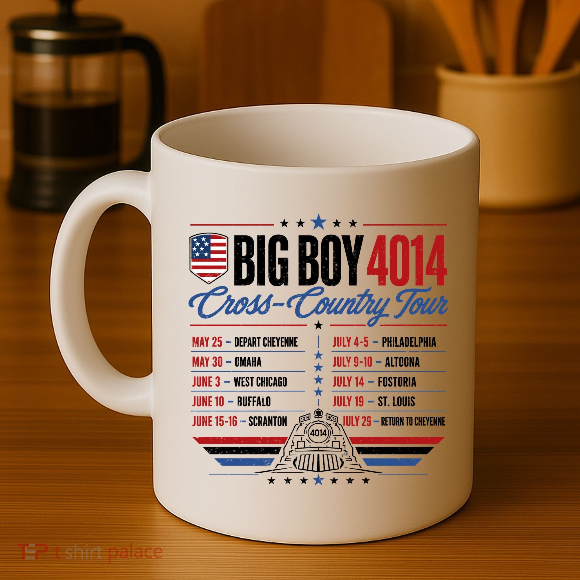 Big Boy 4014 Cross Country Tour Event Schedule Coffee Mug