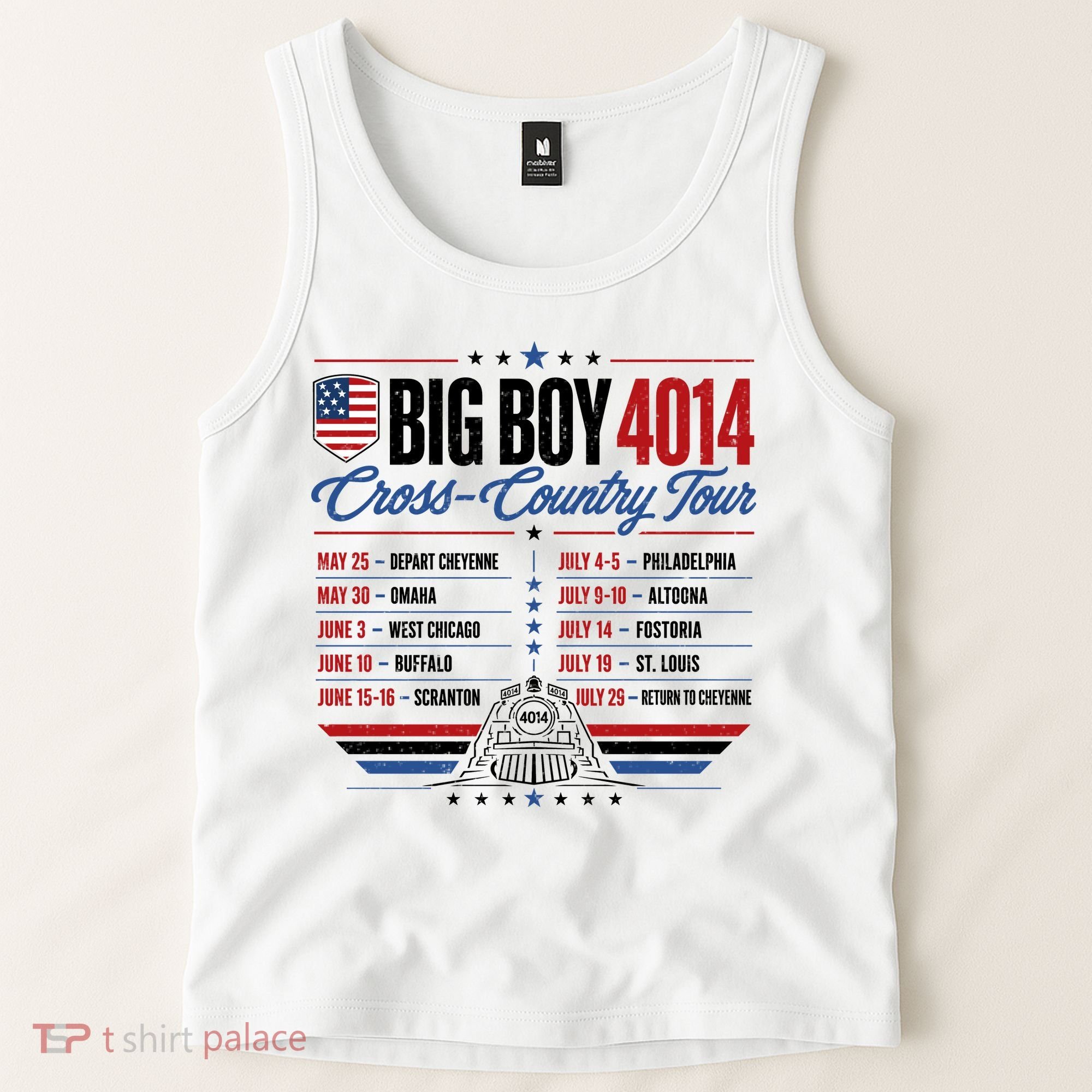 Big Boy 4014 Cross Country Tour Event Schedule Tank Top