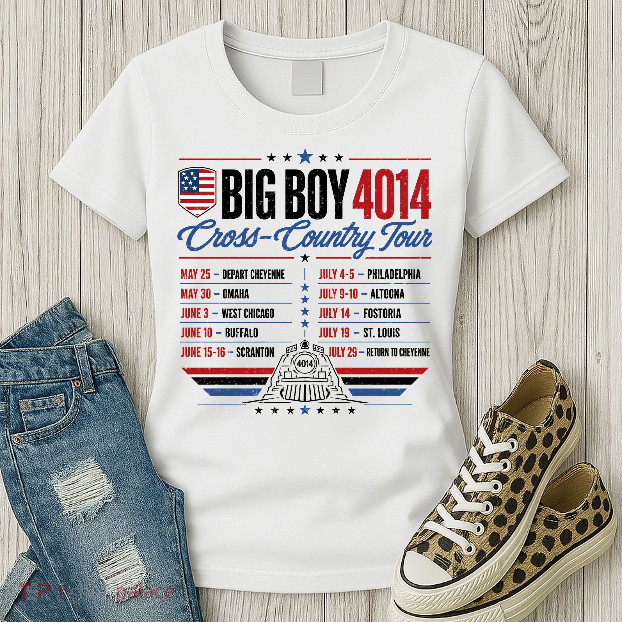 Big Boy 4014 Cross Country Tour Event Schedule Women's T-Shirt