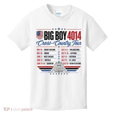 Big Boy 4014 Cross Country Tour Event Schedule Kids T-Shirt