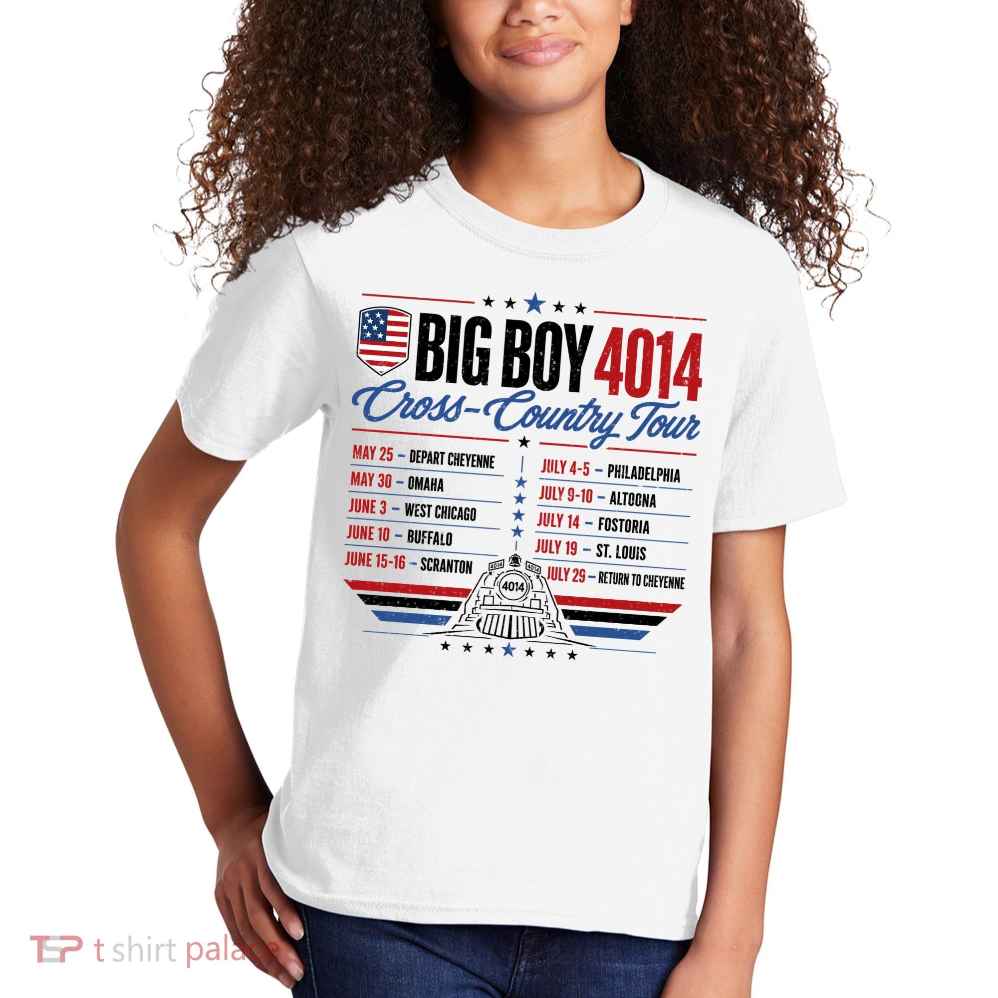 Big Boy 4014 Cross Country Tour Event Schedule Kids T-Shirt