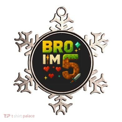 Birthday Boy 5th Birthday Bro I'M 5 Year Old Gamer Pixel Ornament