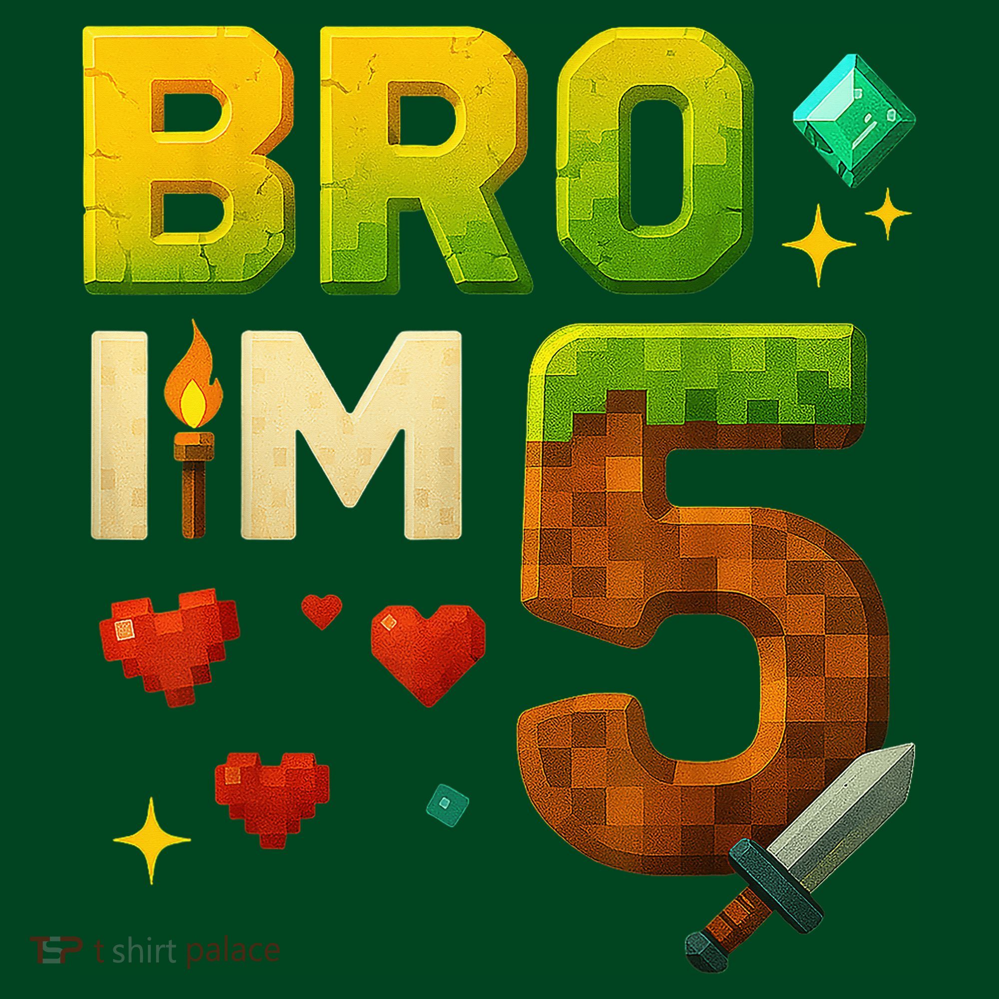 Birthday Boy 5th Birthday Bro I'M 5 Year Old Gamer Pixel Button