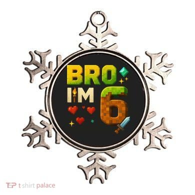 Birthday Boy 6th Birthday Bro I'M 6 Year Old Gamer Pixel Ornament