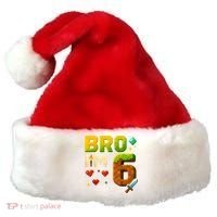 Birthday Boy 6th Birthday Bro I'M 6 Year Old Gamer Pixel Santa Hat thumb 0