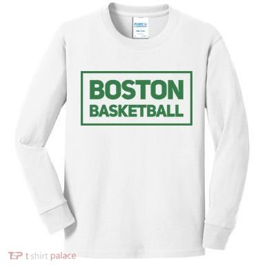 Boston Basketball Kids Long Sleeve Shirt
