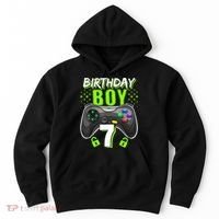 Birthday Boy 7 Video Game Controller Gamer 7th Birthday Gift TShirt Hoodie thumb 0