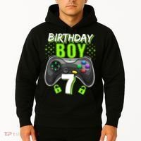 Birthday Boy 7 Video Game Controller Gamer 7th Birthday Gift TShirt Hoodie thumb 2