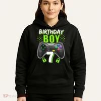 Birthday Boy 7 Video Game Controller Gamer 7th Birthday Gift TShirt Hoodie thumb 5