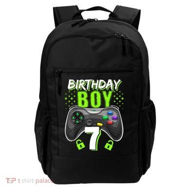Birthday Boy 7 Video Game Controller Gamer 7th Birthday Gift TShirt Backpack