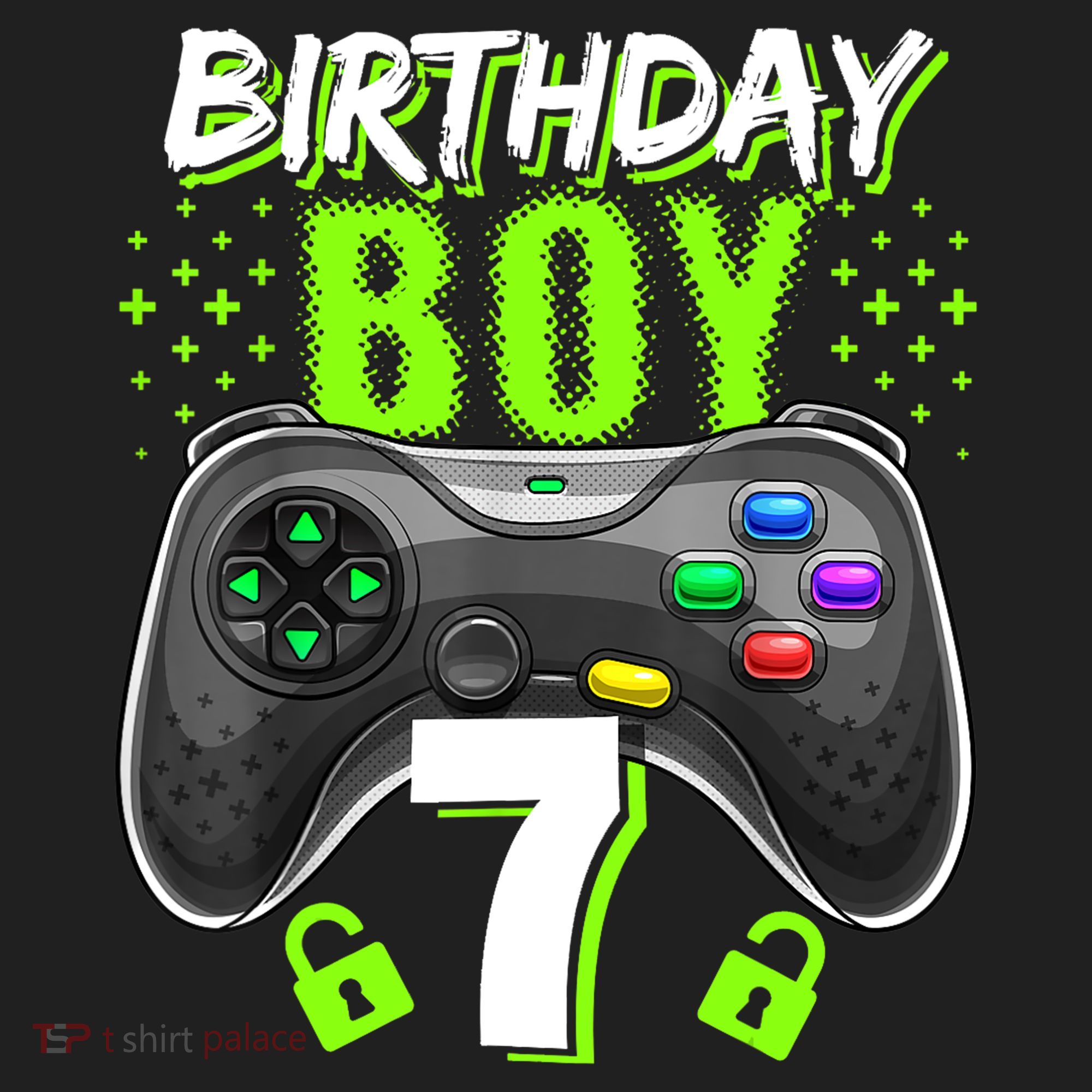 Birthday Boy 7 Video Game Controller Gamer 7th Birthday Gift TShirt Beanie