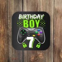 Birthday Boy 7 Video Game Controller Gamer 7th Birthday Gift TShirt Coaster thumb 0
