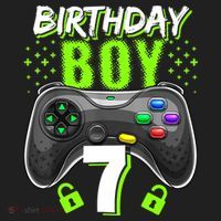 Birthday Boy 7 Video Game Controller Gamer 7th Birthday Gift TShirt Tumbler thumb 3