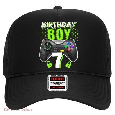 Birthday Boy 7 Video Game Controller Gamer 7th Birthday Gift TShirt Hat