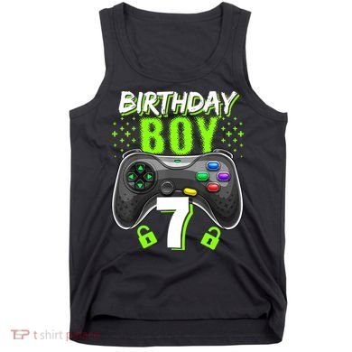 Birthday Boy 7 Video Game Controller Gamer 7th Birthday Gift TShirt Tank Top