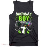 Birthday Boy 7 Video Game Controller Gamer 7th Birthday Gift TShirt Tank Top thumb 0