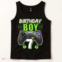 Birthday Boy 7 Video Game Controller Gamer 7th Birthday Gift TShirt Tank Top thumb 2