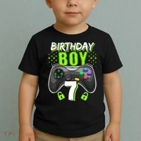 Birthday Boy 7 Video Game Controller Gamer 7th Birthday Gift TShirt Toddler T-Shirt thumb 2