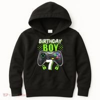 Birthday Boy 7 Video Game Controller Gamer 7th Birthday Gift TShirt Kids Hoodie thumb 0