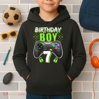 Birthday Boy 7 Video Game Controller Gamer 7th Birthday Gift TShirt Kids Hoodie thumb 2