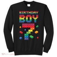 Birthday Boy 7 Years Old Seven Master Builder Building Lover Sweatshirt thumb 0
