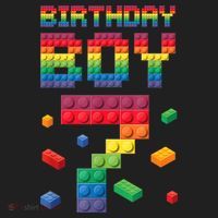 Birthday Boy 7 Years Old Seven Master Builder Building Lover Beanie thumb 2